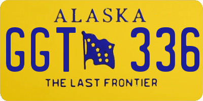 AK license plate GGT336
