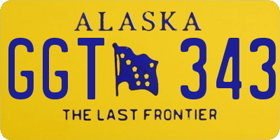 AK license plate GGT343