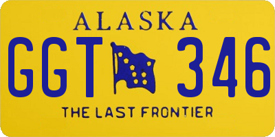 AK license plate GGT346