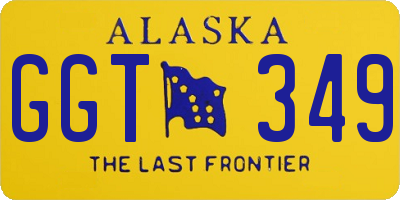 AK license plate GGT349