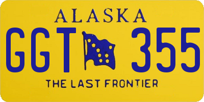 AK license plate GGT355