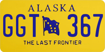 AK license plate GGT367