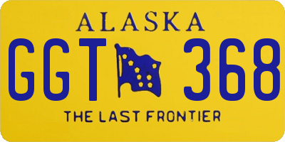 AK license plate GGT368