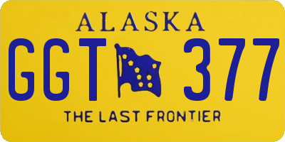 AK license plate GGT377