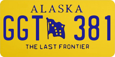 AK license plate GGT381