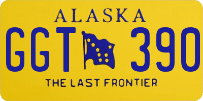 AK license plate GGT390