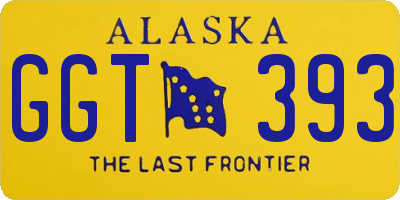 AK license plate GGT393