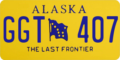 AK license plate GGT407