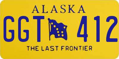 AK license plate GGT412