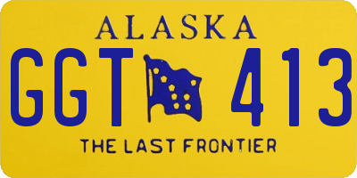 AK license plate GGT413