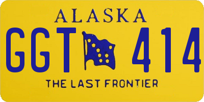 AK license plate GGT414