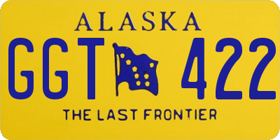 AK license plate GGT422