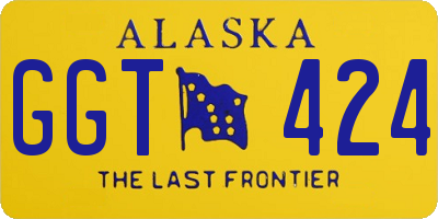 AK license plate GGT424