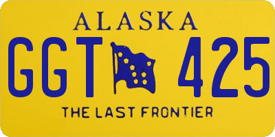 AK license plate GGT425