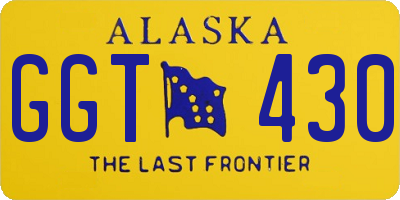 AK license plate GGT430