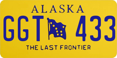 AK license plate GGT433
