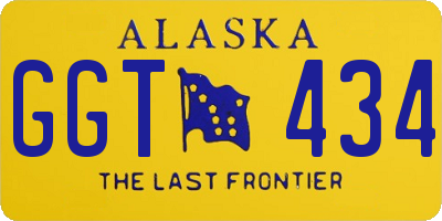 AK license plate GGT434