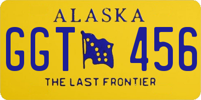 AK license plate GGT456