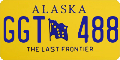 AK license plate GGT488