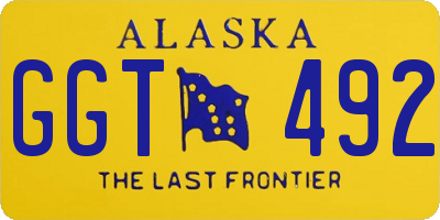 AK license plate GGT492