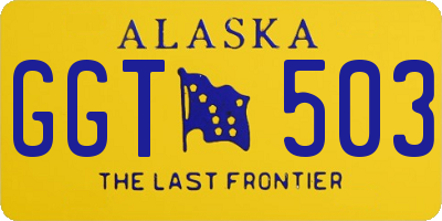AK license plate GGT503
