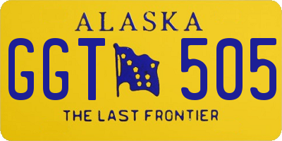 AK license plate GGT505