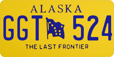 AK license plate GGT524