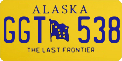 AK license plate GGT538