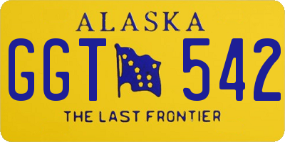 AK license plate GGT542