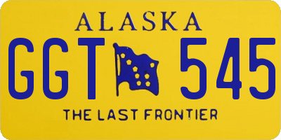 AK license plate GGT545