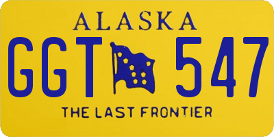AK license plate GGT547