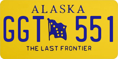 AK license plate GGT551