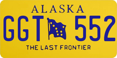 AK license plate GGT552