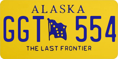 AK license plate GGT554