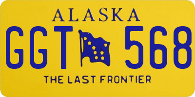 AK license plate GGT568