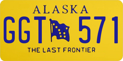 AK license plate GGT571