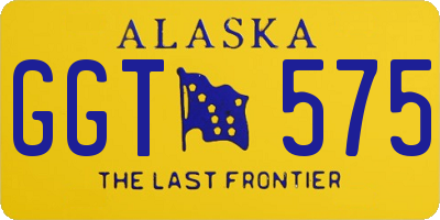 AK license plate GGT575