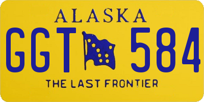 AK license plate GGT584