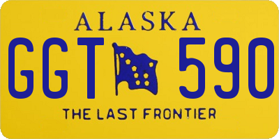 AK license plate GGT590