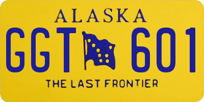 AK license plate GGT601