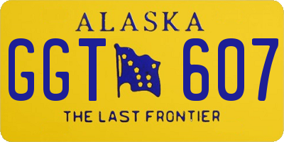 AK license plate GGT607