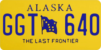 AK license plate GGT640