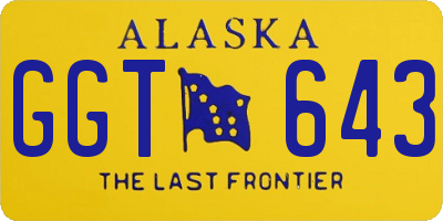 AK license plate GGT643