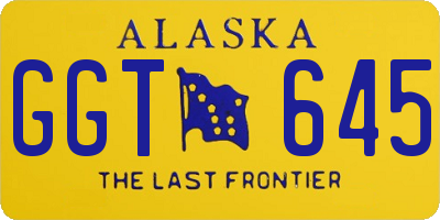 AK license plate GGT645
