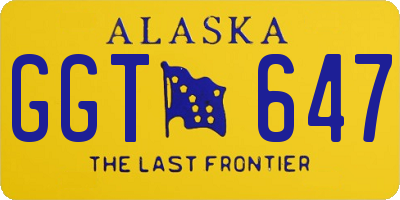 AK license plate GGT647