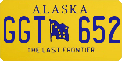 AK license plate GGT652