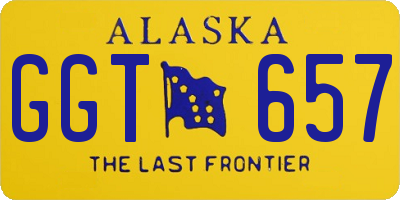AK license plate GGT657