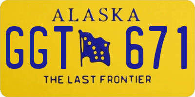 AK license plate GGT671