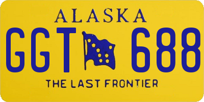 AK license plate GGT688
