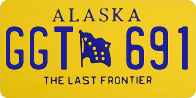AK license plate GGT691